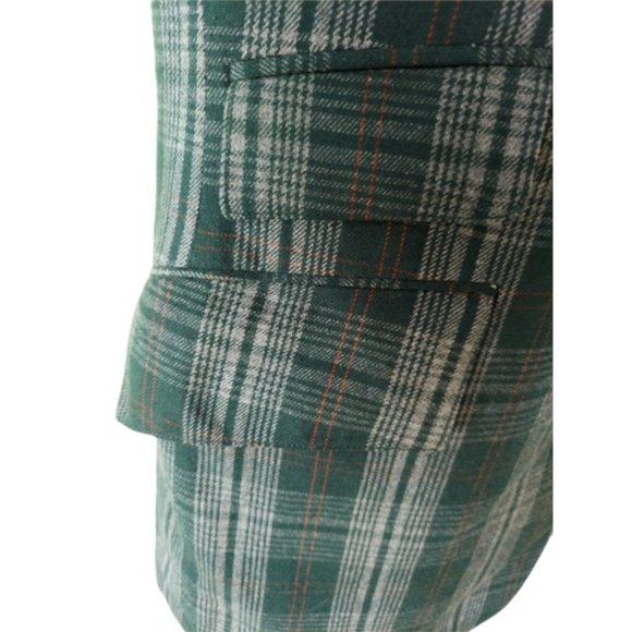 VTG BOTANY 500 Men's Green Plaid Sport Coat Jacket Size 40 Regular - Picture 10 of 11